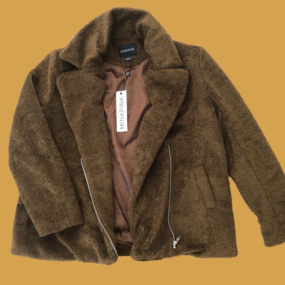 MINK PINK BNWT FAUX FUR COAT